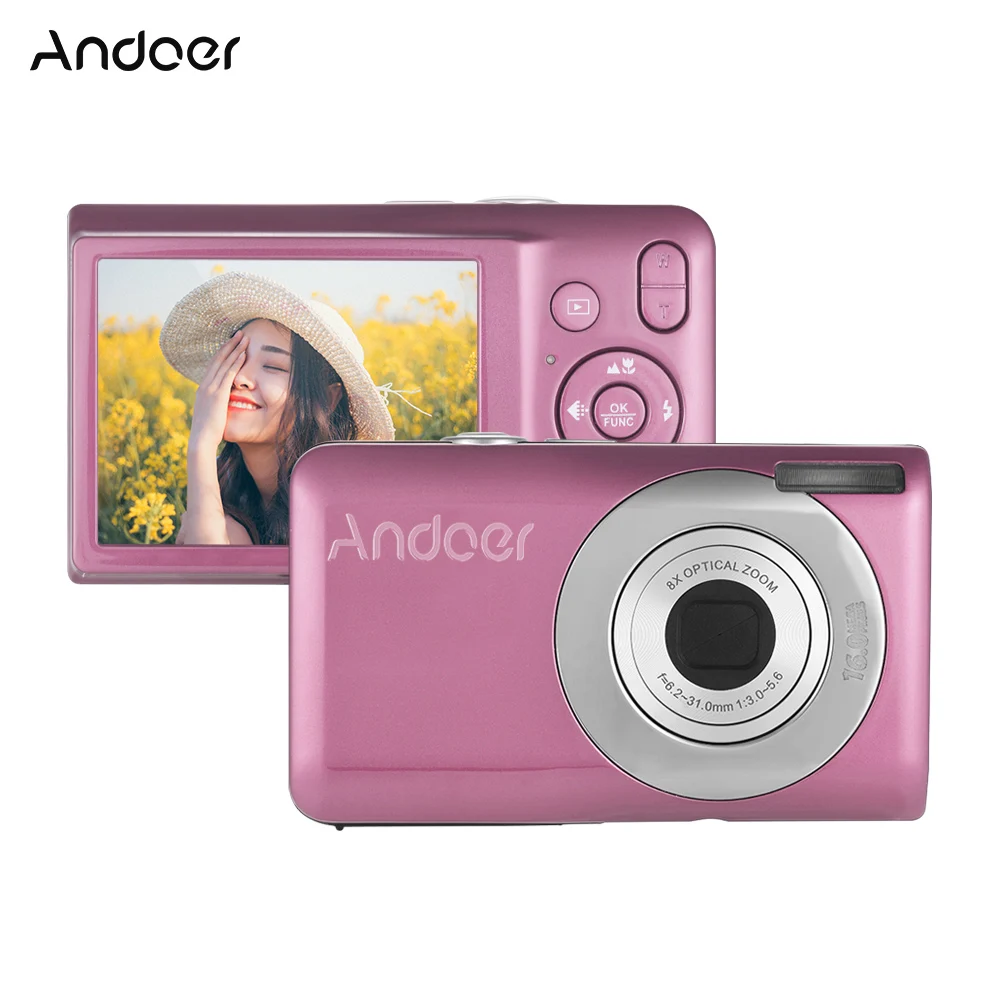 2018 Andoer камера ЖК-экран детский подарок видеокамера 16MP 720P HD Цифровая 8X оптический