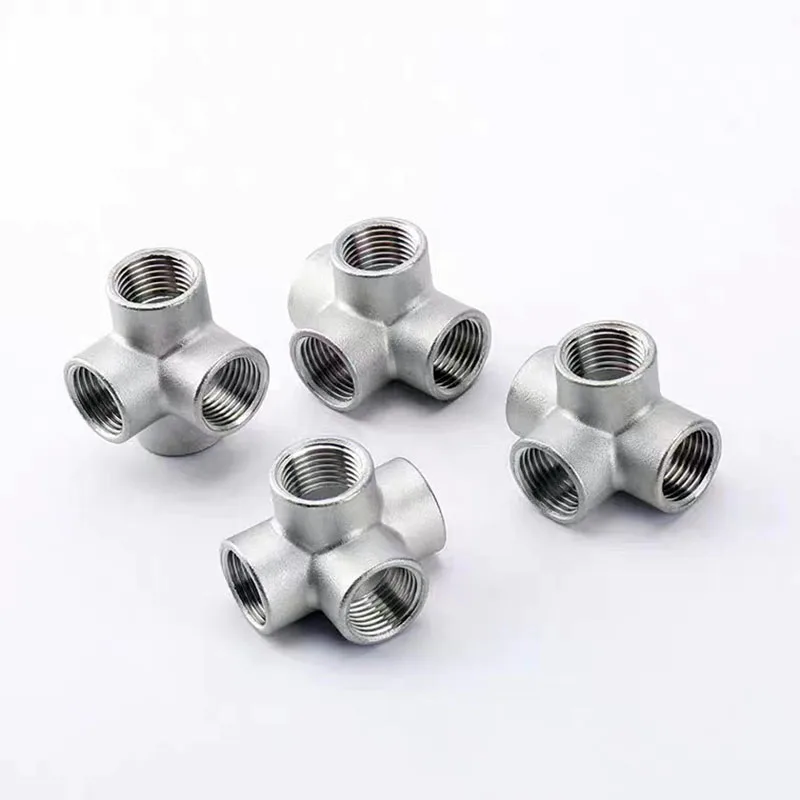 

1/4" 3/8" 1/2" 3/4" 1" Stainless Steel 304 Female BSP Thread Pipe Fitting 4 way Equal Cross Connector SS304 DN15 DN20 DN25