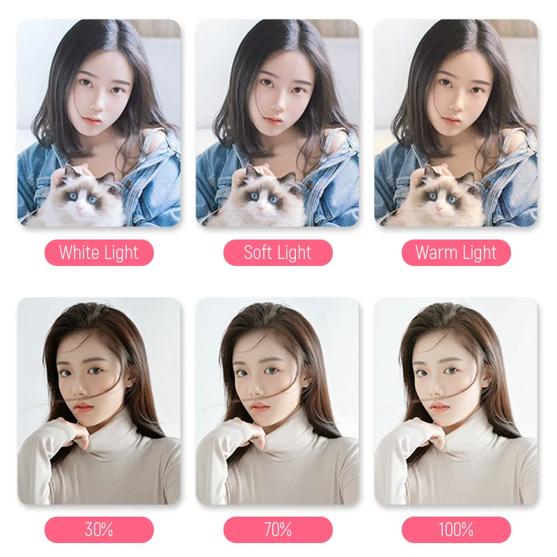 Профессиональный светодиодный кольцевой светильник для селфи 10 дюймов 33 см 26