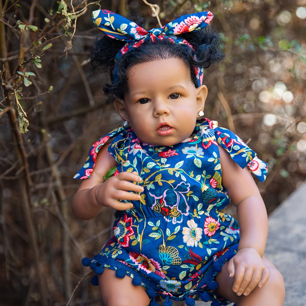 

Hoomai Black Skin Liam Reborn Baby Doll 51CM Lifelike Princess Newborn Doll Bonecas For Children's Gifts