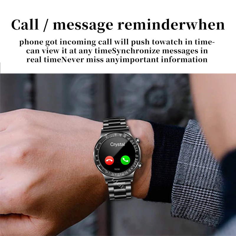 LIGE 2021 New Luxury Fashion Business Smart Watch Men's Bluetooth Call Local Music Heart Rate Monitoring Men's Smart Watch + Box