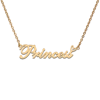 god with love heart personalized character necklace with name princess for best friend jewelry gift