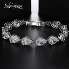 Браслеты с шармами AAA, в форме груши, с фианитами