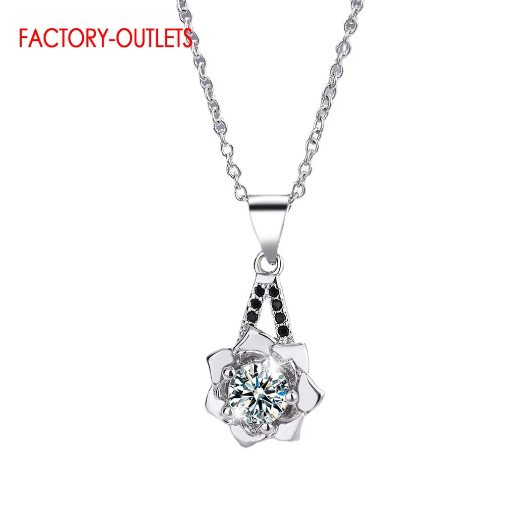 

Женское колье из серебра 925 пробы, с фианитом