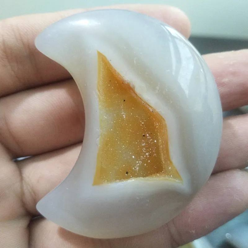 Натуральные камни и кристаллы кристалл Форма Луны агат кластер домашний декор