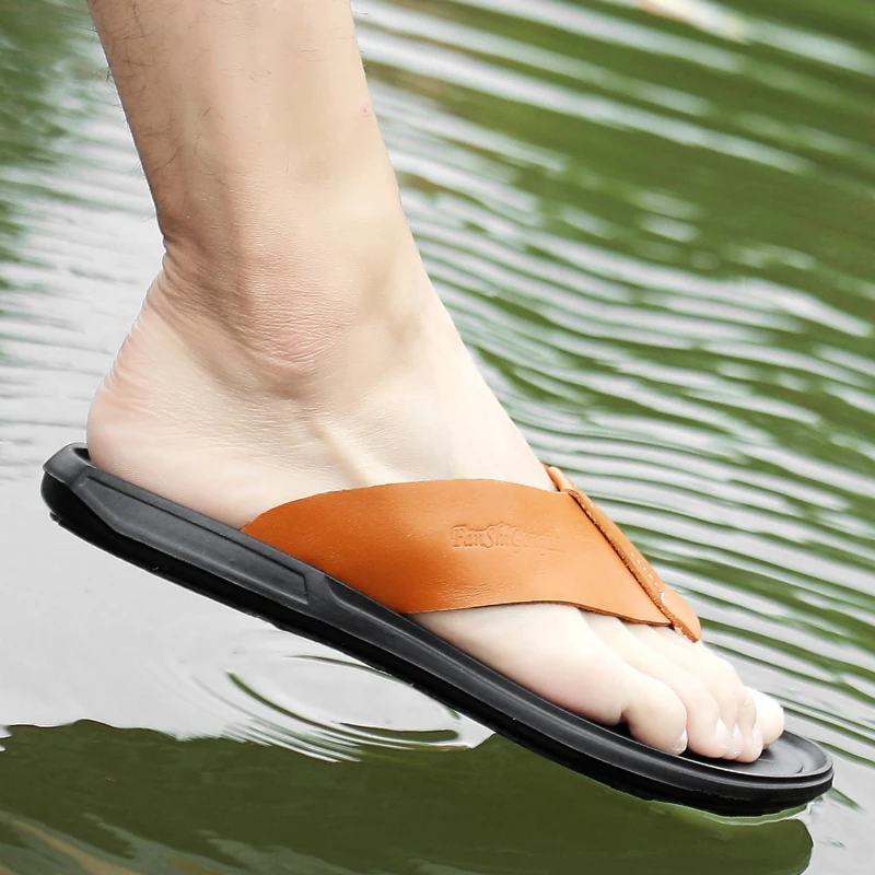 

Mens Indoor Slippers Summer Slippers Men Beach Leather Indoor For Outdoor Sandals Mens Sandals&slippers Slipper Shoes Couple