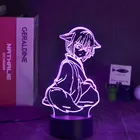 Ночник с 3D иллюзией Zhongli, фигурка ночного освещения, светодиодный Аниме настольный светильник, Bluetooth динамик Genshin Impact, детская игрушка, подарок на день рождения