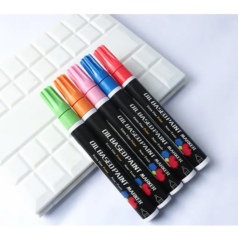 

G92E 28 Colors Waterproof Metallic Oil Based Paint Marker Pen for Ceramic Rock Glass