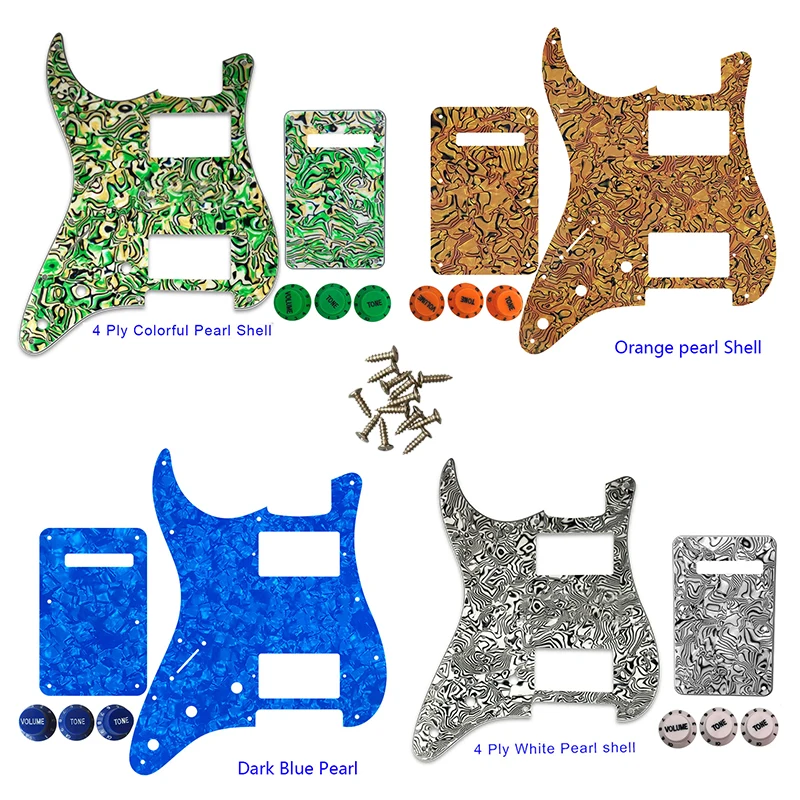 

Guitar Parts - For Left Handed USA Strat 72'11 Screw Hole Standard PAF Humbcker HH Guitar Pickguard & Back Plate & Control Knob