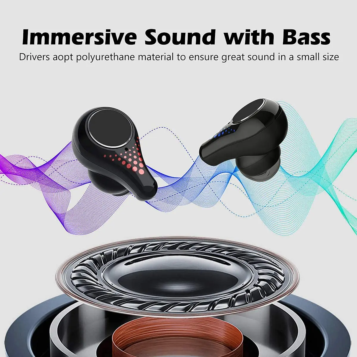 Водонепроницаемые беспроводные наушники Bluethooth 5 0 с зарядным устройством