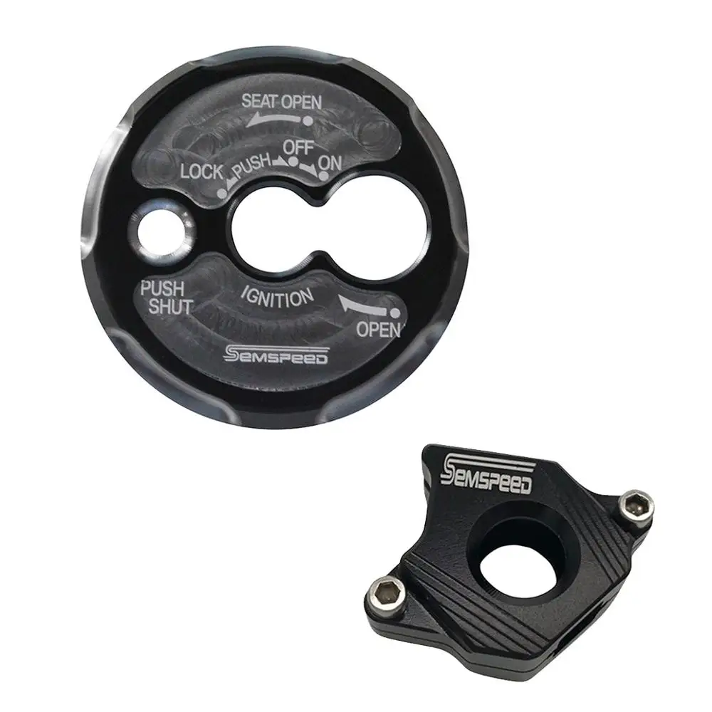 

SEMSPEED For YAMAHA NMAX 155 125 150 2015-2019 Motorcycle Scooter CNC Front Decoration Key Cover Head Switch Lock Cover Cap Set