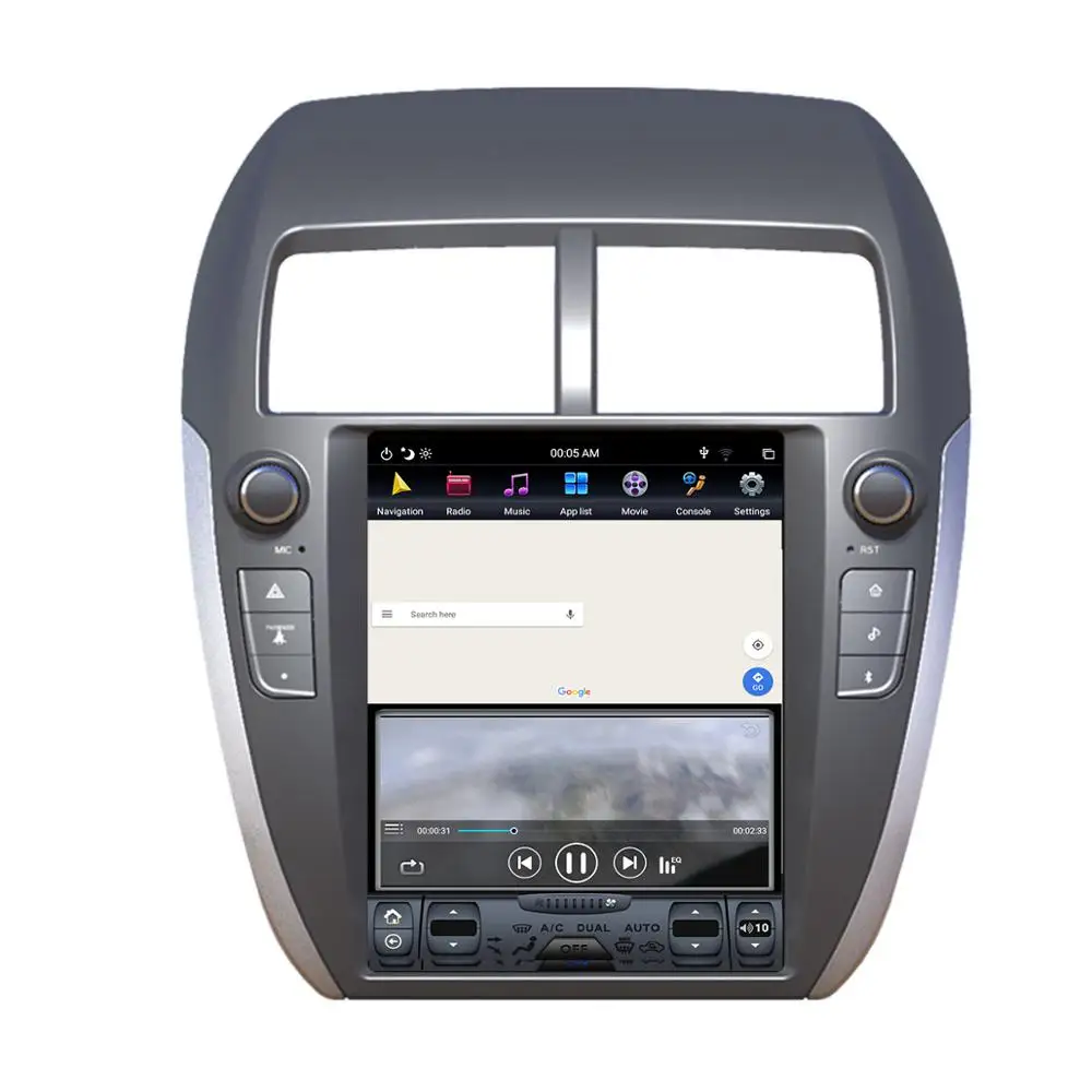

Android 9.0 Tesla Vertical Screen car Player GPS Navigation For Mitsubishi ASX 2010-2014 Audio Player 10.4 inch