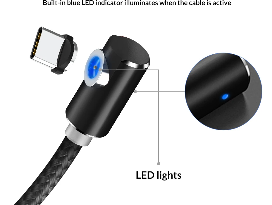 TOPK Магнитный usb кабель для зарядки Micro USB кабель для iPhone samsung huawei usb type C Магнитный зарядный кабель кабели для мобильных телефонов