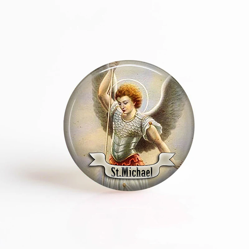 Круглый Стеклянный кабошон 25 мм 5 шт./лот кулон Дева и ангелы религиозные