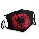 Многоразовая маска для лица в стиле ретро с флагом Албании, Пылезащитная маска унисекс для взрослых с албанским орлом, защитный респиратор