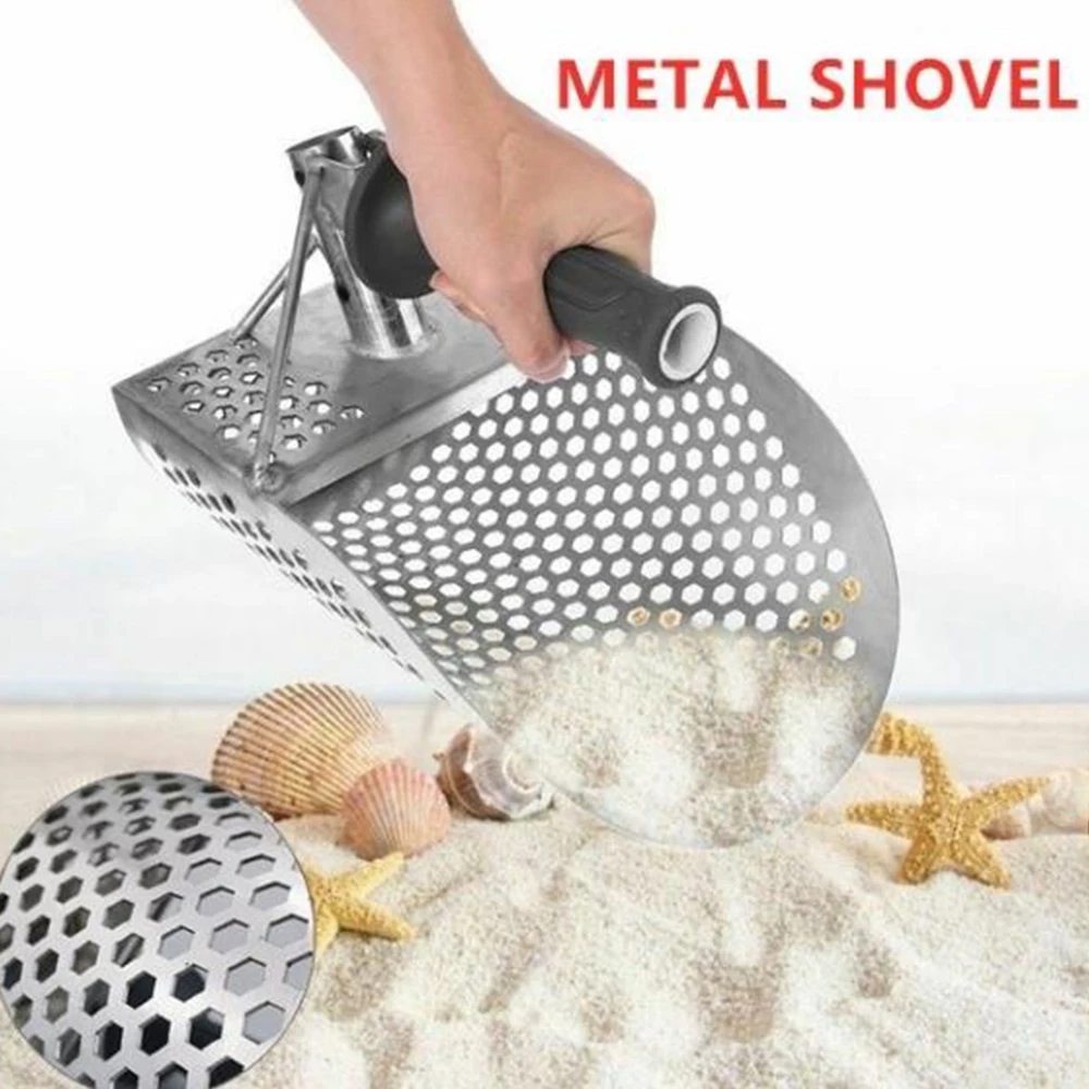 Профессиональный Нержавеющая сталь песчаный пляж Совок с детектором металла