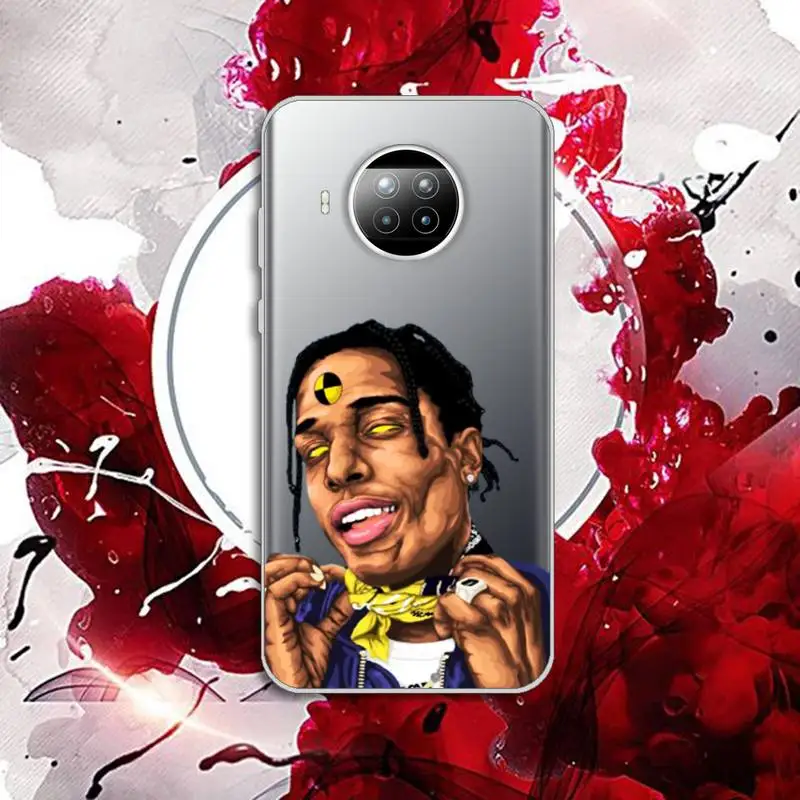 

ASAP Mob Asap Rocky Rapper(1) Phone Case Transparent for Xiaomi Redmi note 10 t 8 9 pro lite 11