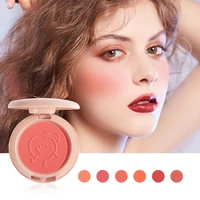 6colors blush makeup palette mineral powder red rouge lasting natural cream cheek tint orange peach pink blush cosmetic makeup