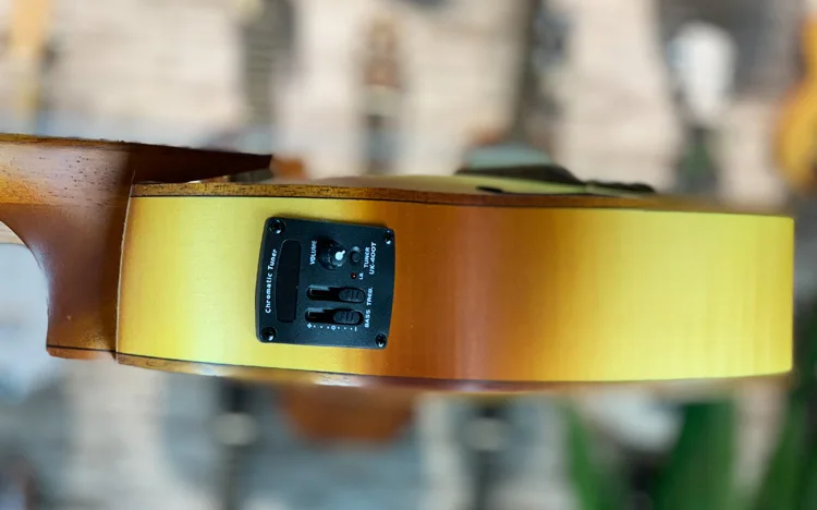 Джазовая укулеле 23 дюйма All Maple Mini Electri концертная акустическая гитара 4 струны Гавайская звукосниматель для путешествий музыкальная гитара