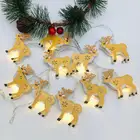 Рождественская светодиодная гирлянда-занавеска в виде оленя, сказосветильник уличная Гирлянда для дома, двери, окна, свадьбы, вечеринки, Новогоднего декора