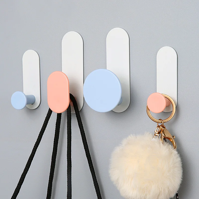 

Punch-free bathroom clothes hooks behind the door hang hangers on the wall, seamless sticky hooks, wall hangers