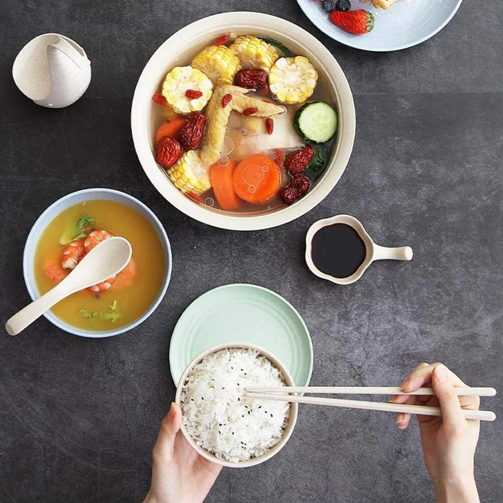Палочки для еды детские пластиковые палочки портативная милая посуда Пшеничная