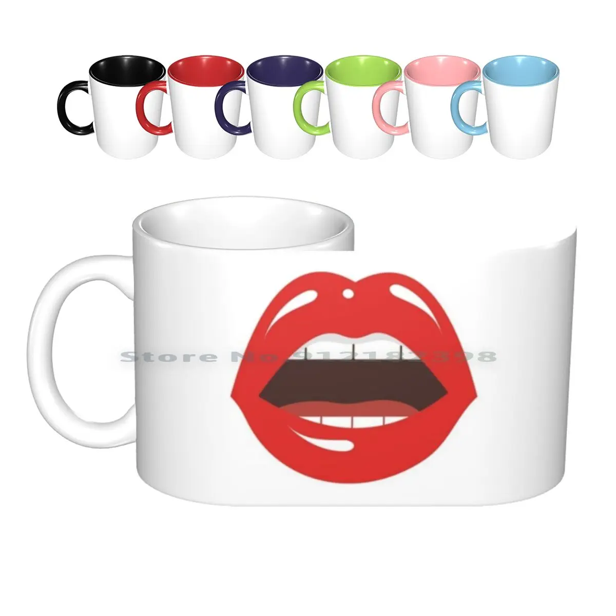 

Sexy Open Red Lips Ceramic Mugs Coffee Cups Milk Tea Mug Sexy Open Red Lips Open Red Lips Sexy Red Lips Queen Queen Lips Funny