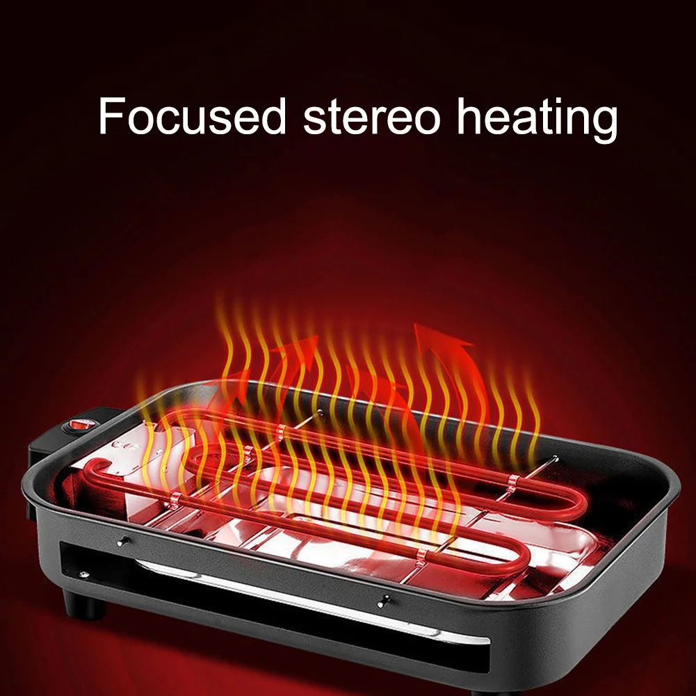 Многофункциональная электрическая плита для барбекю домашняя Бездымная печь