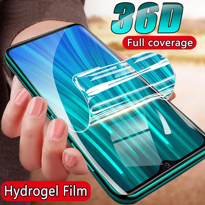 Защитная Гидрогелевая пленка на Xiaomi Redmi Note 8 9 Pro 8T 9s s Mi A3 9T 10 (не стекло) для