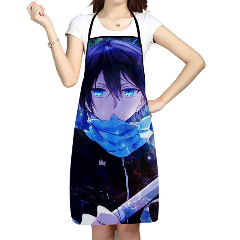 

Кухонные фартуки Noragami с аниме-рисунком, не обрастающие, для мужчин и женщин, бытовая уборка, приготовление пищи, нагрудник с талией для выпеч...