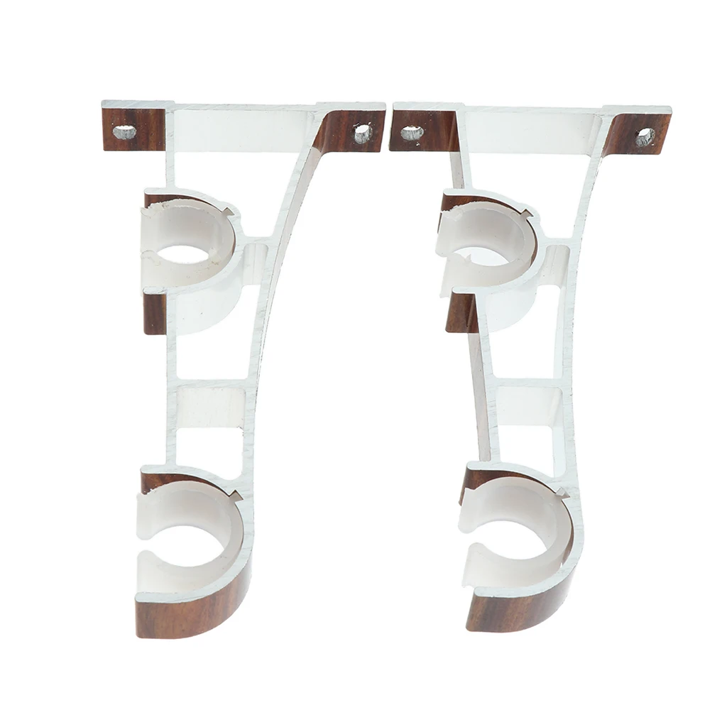 2 шт./1 пара кронштейн из алюминиевого сплава для двойной оконной занавески