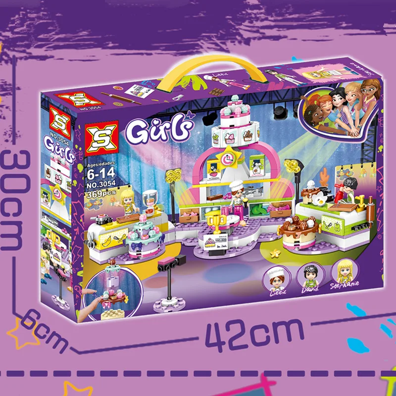 

369pcs 2020 New Friend Series The Big Bake Show Compatible Lepining 41393 Friends Building Blocks Brick Toys Christmas Gifts