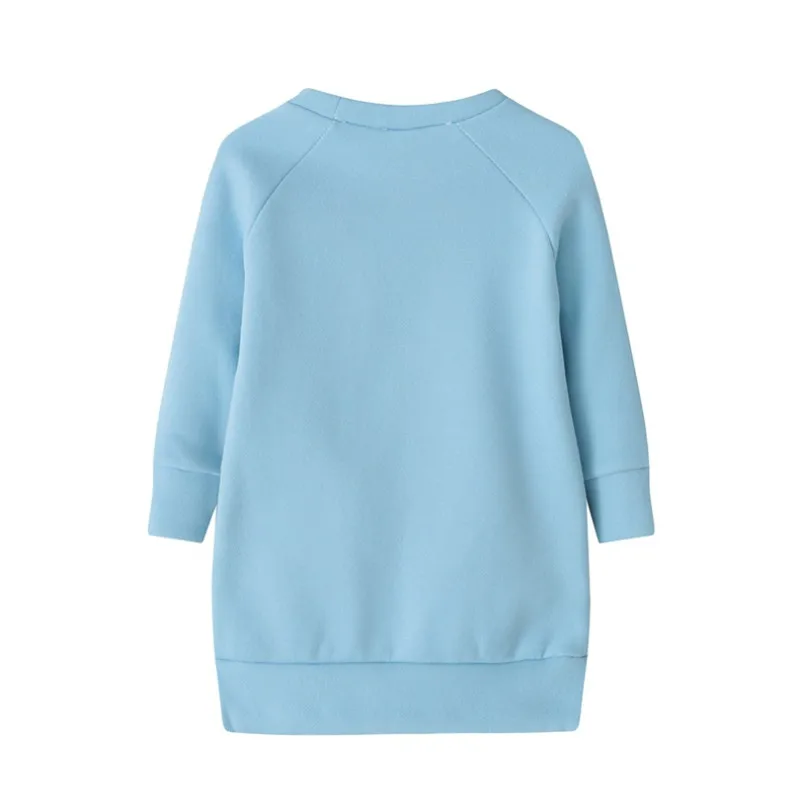 Теплое платье для маленьких девочек осенне-зимние мини-платья-свитера с длинными