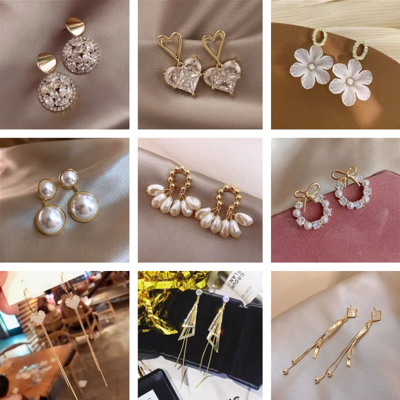 

Earrings Fashion Jewelry 2021 Stainless Steel Earrings Ladies Korean Fashion Pearl Temperament All-match Wholesale Earrings