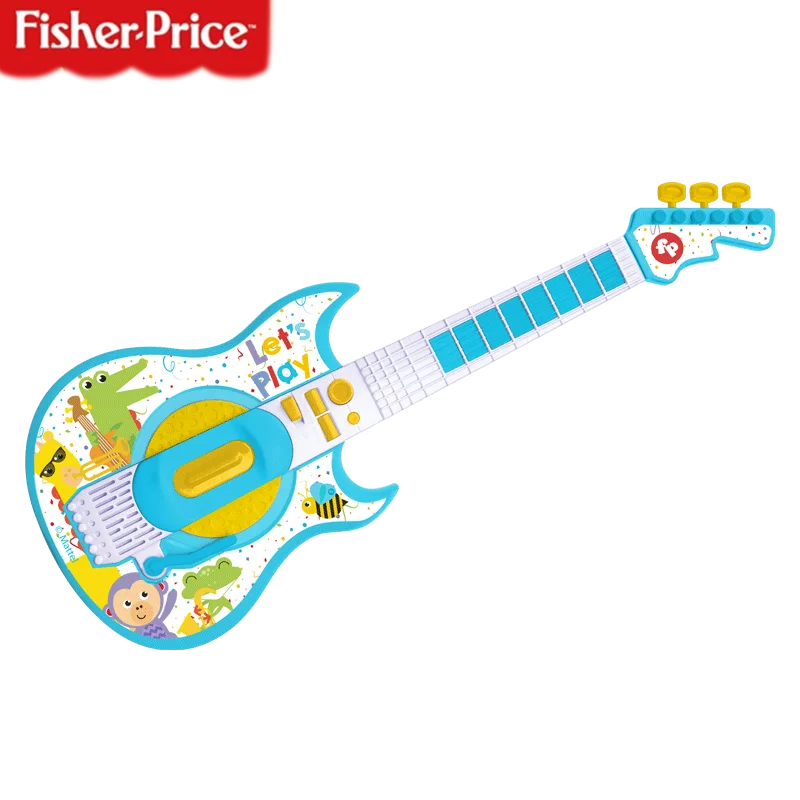 Фишер Прайс многофункциональная детская электронная гитара бас игра
