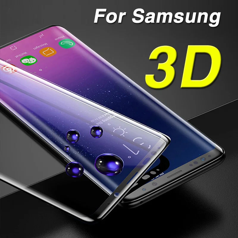 Защитное стекло для экрана samsung gaxaly s9 plus note 9 3d изогнутое полное покрытие samsun samsong s