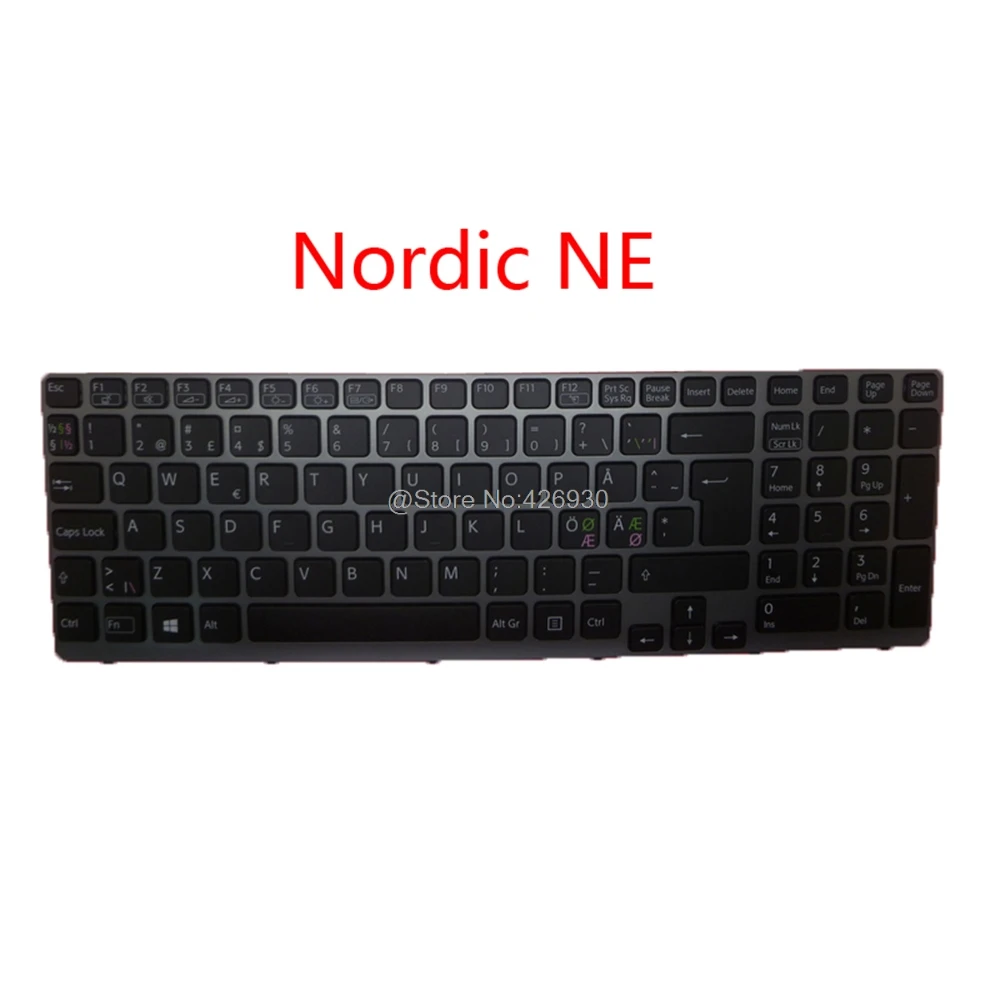 Laptop SP NE GK UK GR TR Keyboard For SONY VAIO SVE15 Series Nordic Greek United Kingdom Germany Turkey Spanish new | Компьютеры и