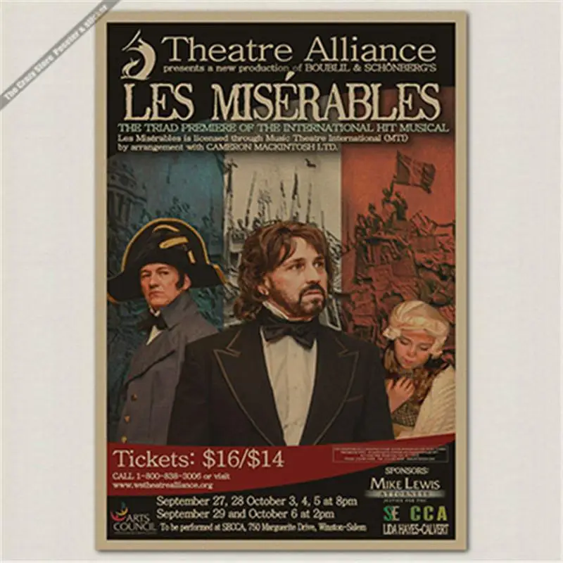 Картина для украшения дома &quotLes Miserables&quot Классический ретро-постер | Дом и сад