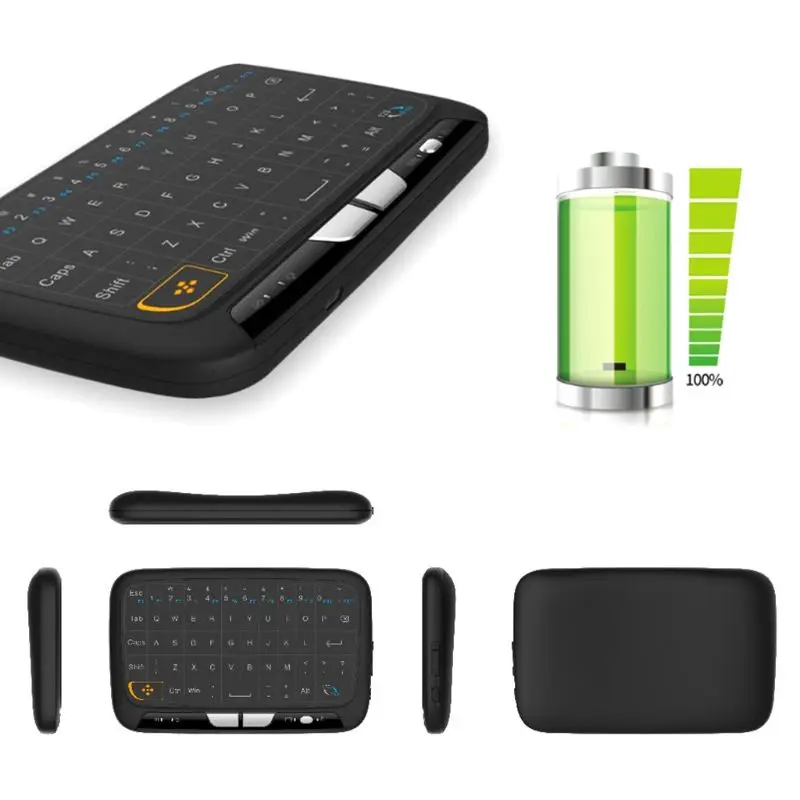 

H18 2.4GHz Wireless Mini Keyboard with Whole Panel Touchpad for Computer/Laptop
