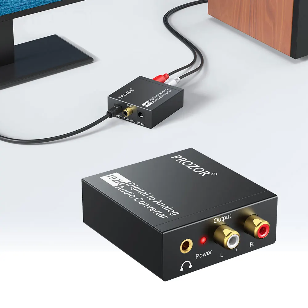 Цифровой преобразователь Prozor 192 кгц DAC аналоговый аудио конвертер коаксиальный