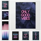 Картина на холсте, Настенная картина с буквами, HD неоновая печать, фотообои в сборе, Современная Модульная рамка для гостиной