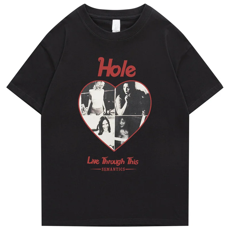 Мужская хлопковая футболка с коротким рукавом Повседневная принтом сердца и