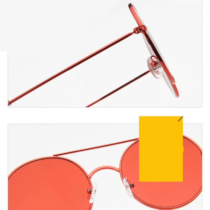 Золотая круглая металлическая оправа мужские солнцезащитные очки Ретро стиль 2019