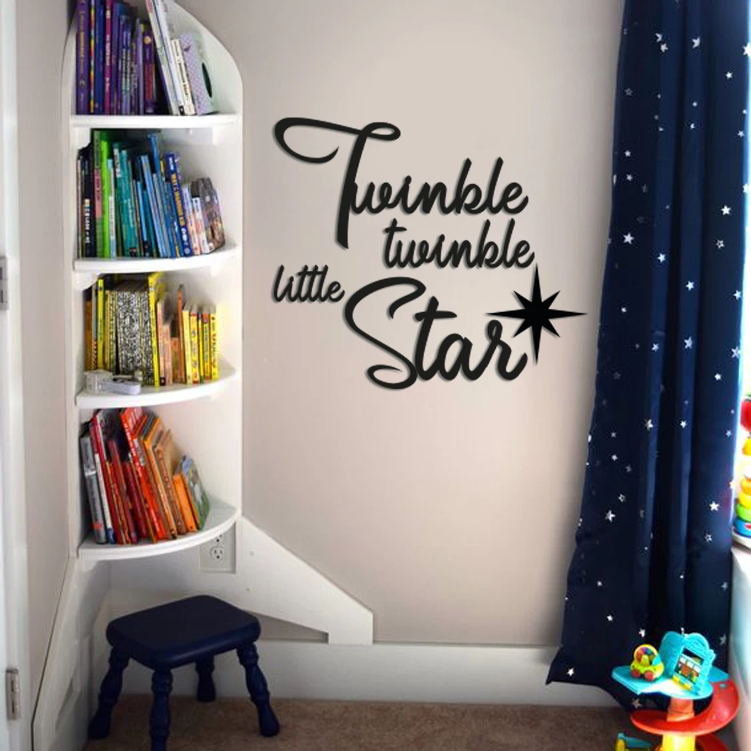 

Metal Wall Decor and Art, Twinkle twinkle little star, Interior Design, Words Wall Decor, Phrase, the Babyroom Kidsroom
