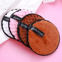 1 pcs reusable makeup remover pads cotton wipes microfiber make up removal sponge pineapple striped puff cotton cleaning tool