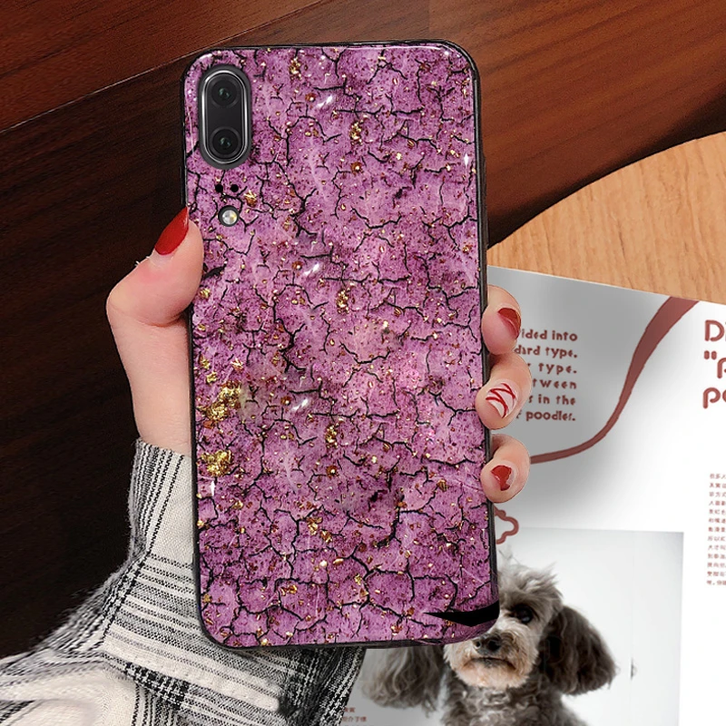 Роскошный эпоксидный мраморный чехол для Huawei P30 P20 Lite P Smart Plus Y5 Y6 Y7 Pro 2019 Honor 20 10i 8A 8S 8X