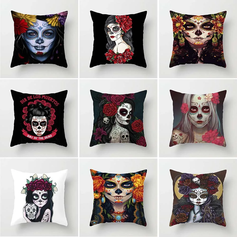 

TEERROR GHOST DOLL BEAUTY EUROPEAN AND AMERICAN HALLOWEEN PILLOW New Pillow