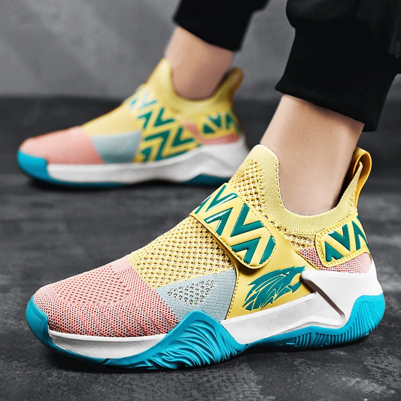 

Баскетбольные кроссовки унисекс, амортизирующие, износостойкие, дышащие, для спорта на открытом воздухе, летняя обувь в стиле ретро