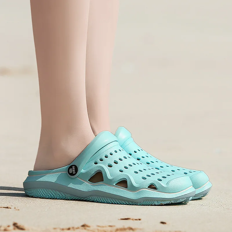 

Sandals and Slippers Summer New Hole Shoes Men's Soft-soled Couple Beach Shoes Men's Tide Outdoor Slippers Men Wear Womens Shoes