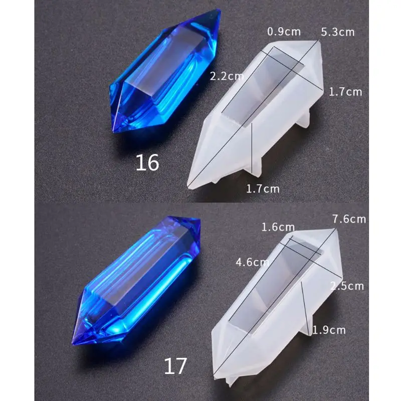 Resin mold Stone Pendulum Crystal Column Pendant Silicone UV Resin Mold Jewelry Tools